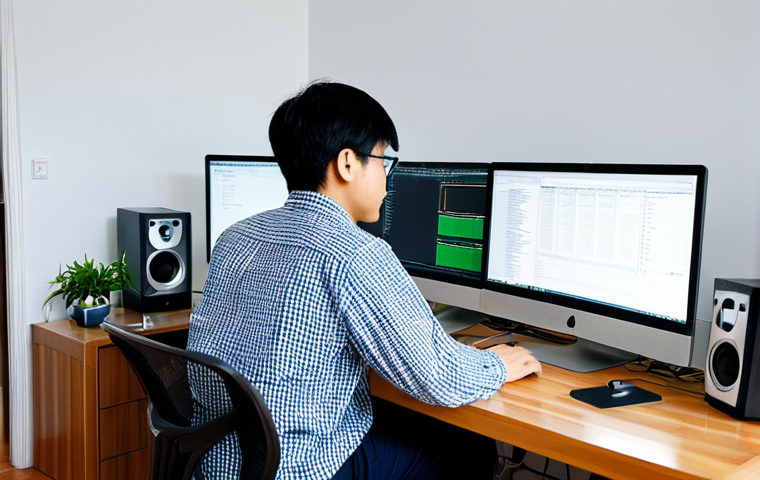웹개발자 개발 블로그 운영 - **Prompt:** A modern co-working space in Hanoi, featuring diverse developers collaborating on a Pyth...