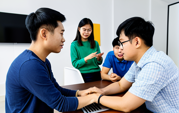 웹개발자 스크럼 방법론 - Sprint Planning in a Modern Office**

"A diverse team of web developers in Vietnam collaborating aro...
